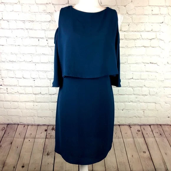 boohoo navy blue dress B-dress in Navy Blue s